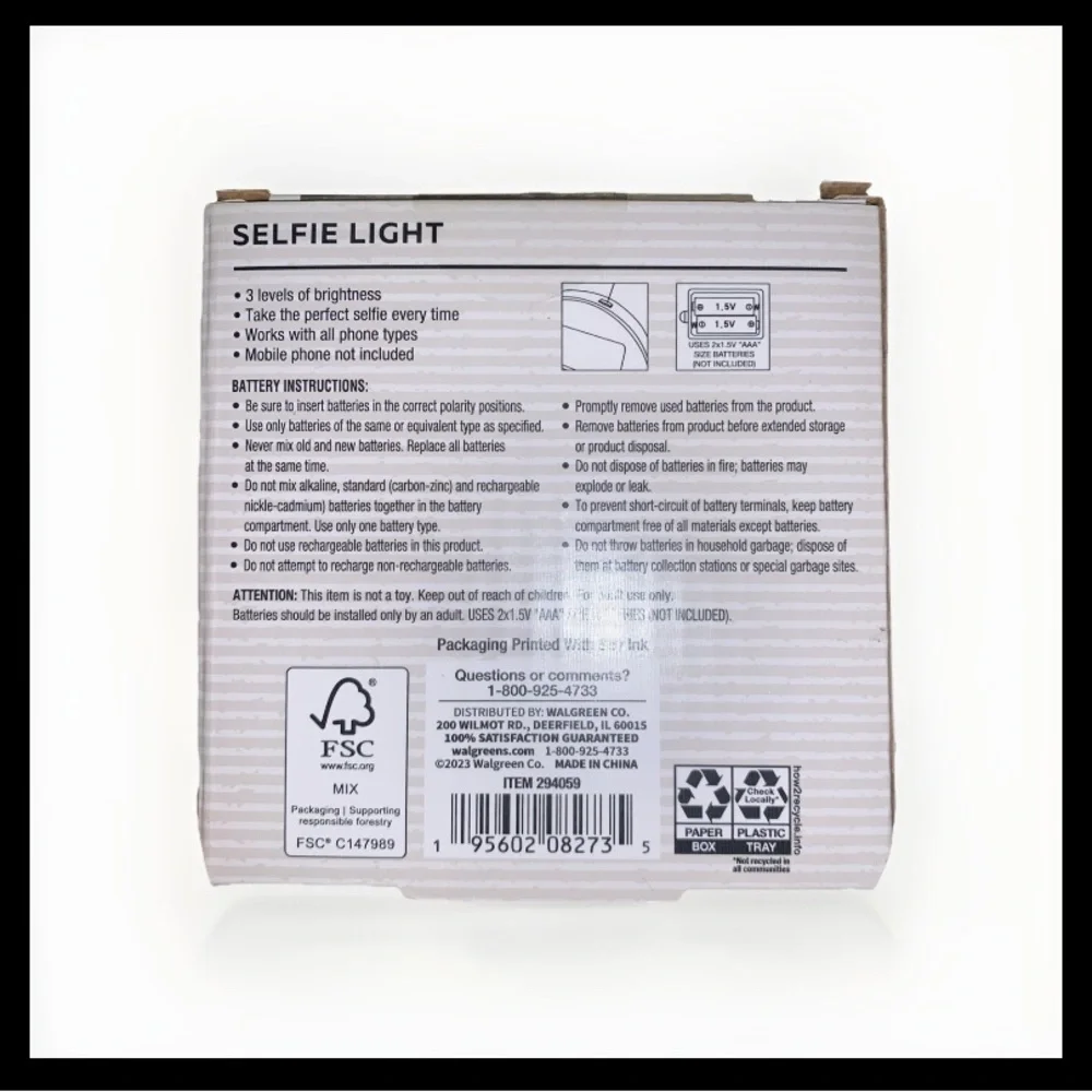 Modern Expressions Phone Selfie Light Ring-Universal-Clip On- Brand New Sealed